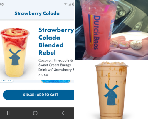 Dutch bros drinks cover photo collage