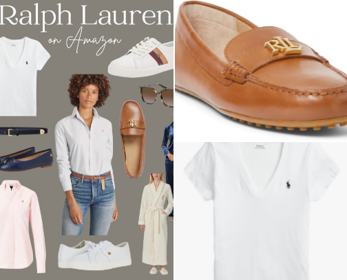 Ralph Lauren on Amazon cover photo collage