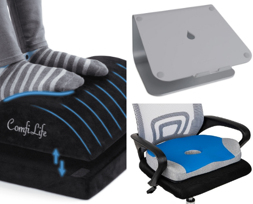 Things I Bought Because I Was Tired of Being Uncomfortable at My Desk cover photo collage