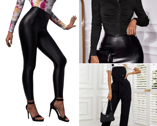 My all black hairstylist wardrobe cover photo collage