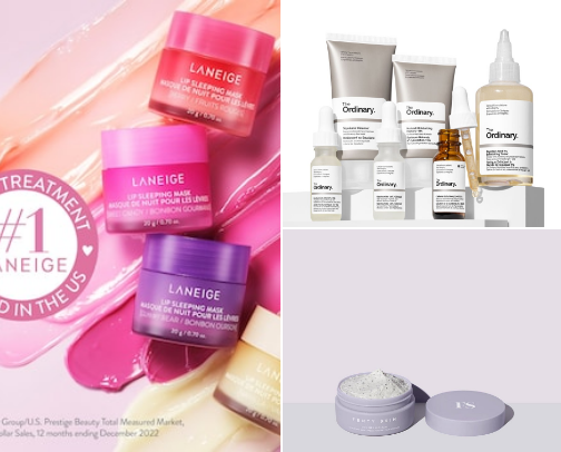 Favourite skin, hair and makeup products cover photo collage