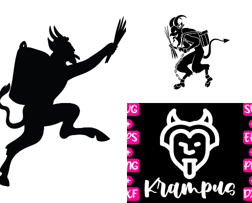 Krampus SVG Cut Files for Cricut & Silhouette cover photo collage