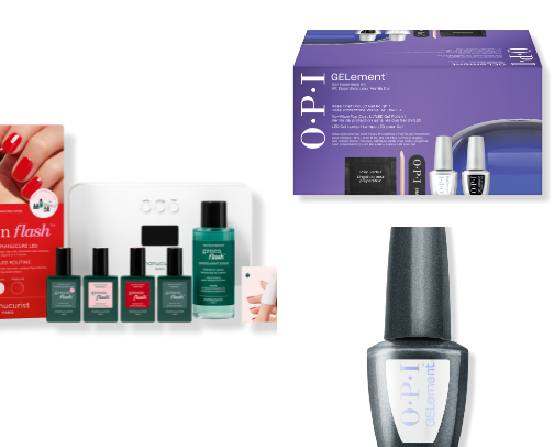 The At-Home Gel Manicure Everyone's Obsessed With: 15 Cult Nail Kits, Press-Ons & Strengtheners That Outlast a Salon Set cover photo collage