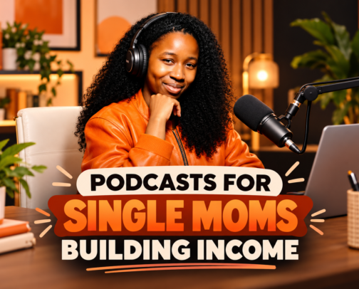 Podcasts for Single Moms Building Income cover photo collage