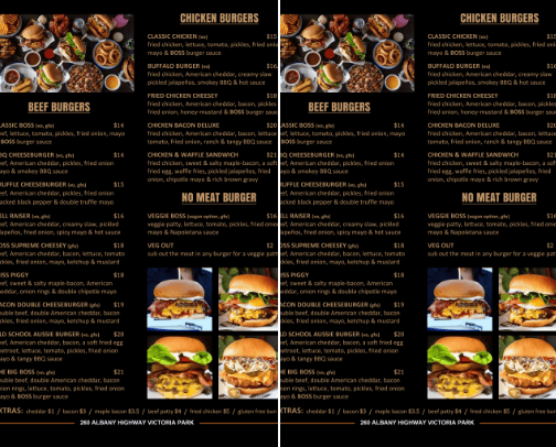 Burgers and Steak Houses cover photo collage