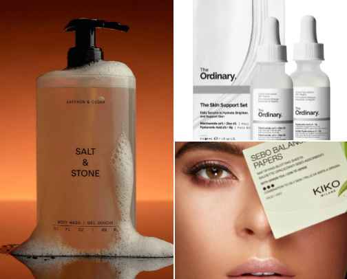Face and body care cover photo collage