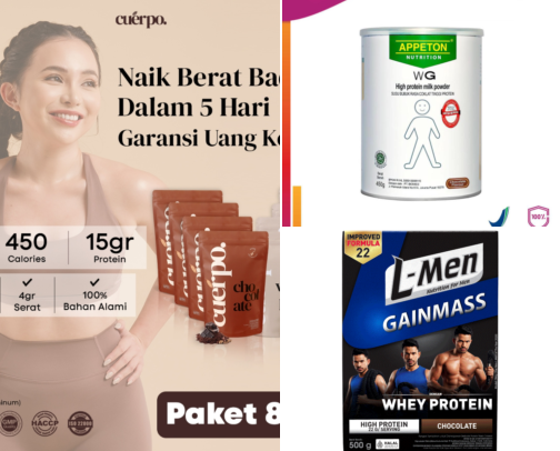 Protein for healthy cover photo collage