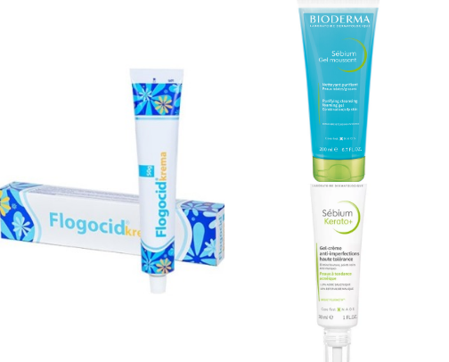 Acne-prone skin care products cover photo collage