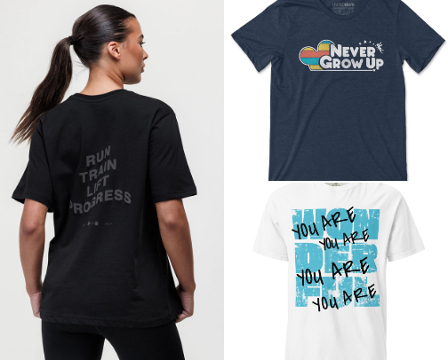 Tee's that Uplift and Inspire cover photo collage