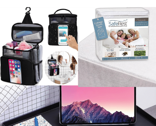 College dorm essentials cover photo collage