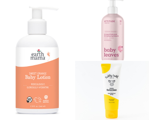 My holy grail non toxic baby products cover photo collage