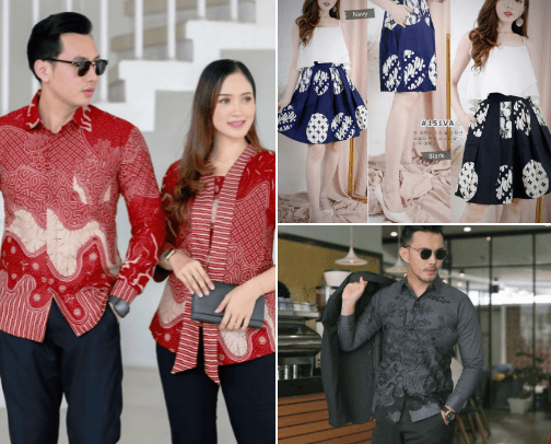 Batik from indonesia cover photo collage