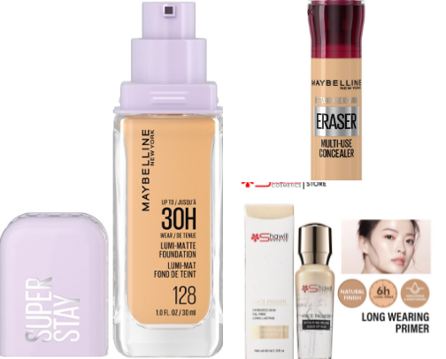 My everyday make up products cover photo collage
