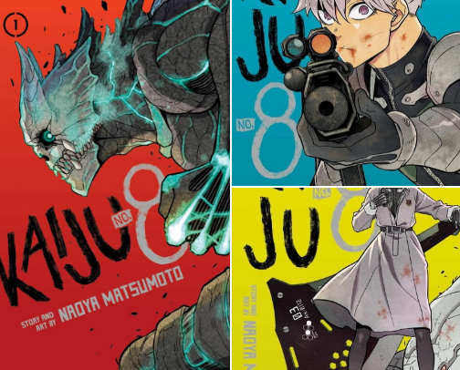 From Cleanup Crew to Captain: Every Kaiju No. 8 Manga cover photo collage