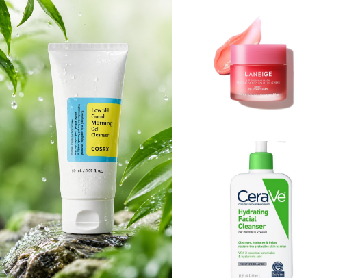 My current favorite skincare routine that keeps my skin happy, healthy, and glowing ✨ cover photo collage