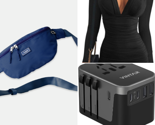 Travel necessities cover photo collage