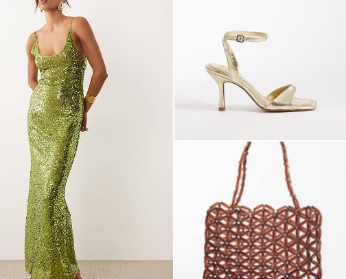 “Date night / wedding guest / party — all in one 💫” cover photo collage