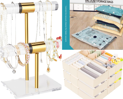 closet organization for girls with too much stuff cover photo collage