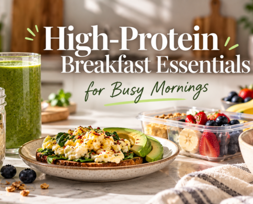 High-Protein Breakfast Essentials for Busy Mornings 🍓🥣 cover photo collage