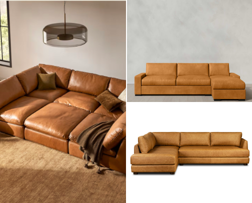 Help! 
I Fell Down a Cognac Leather Sectional Rabbit Hole -- Here's What Survived... cover photo collage
