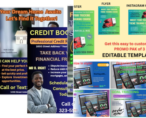 Special Events, Announcements, and Holiday Flyers - Easy to Edit TEMPLATES cover photo collage