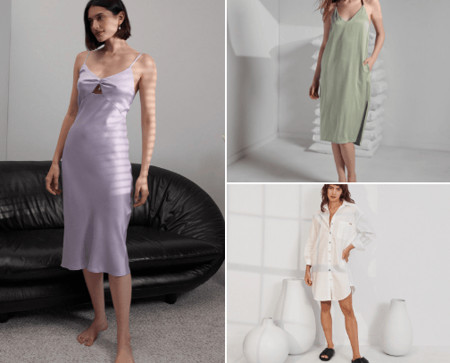 Women's Sleep & Loungewear Dresses cover photo collage