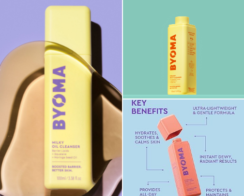 BYOMA SKINCARE ROUTINE 🩵💛🩷💚💜 cover photo collage