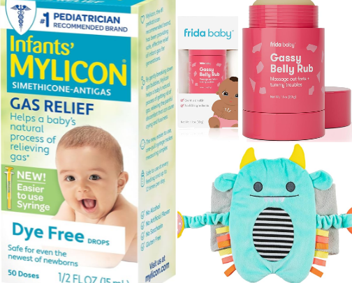 Colic + gassy baby relief cover photo collage
