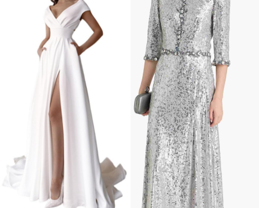 MODA MUJER: VESTIDOS LARGOS,ELEGANTES Y TRAJES cover photo collage