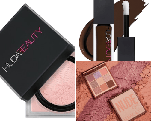 Huda Beauty cover photo collage