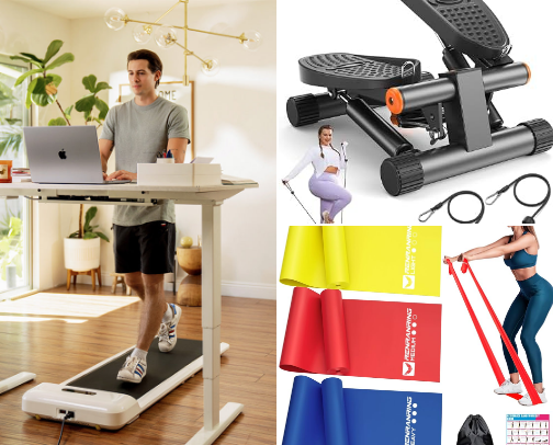Desk workouts! cover photo collage