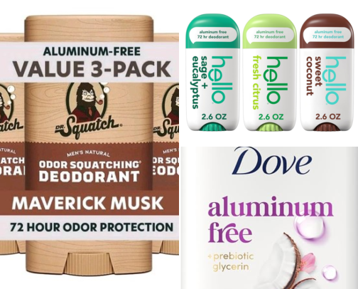 Aluminum Free Deodorants cover photo collage