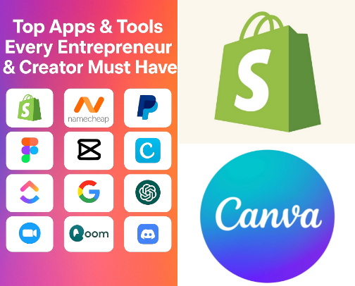Top Apps & Tools Every Entrepreneur & Creator Must Have cover photo collage