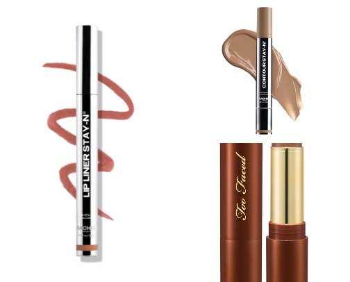 Fall makeup products cover photo collage