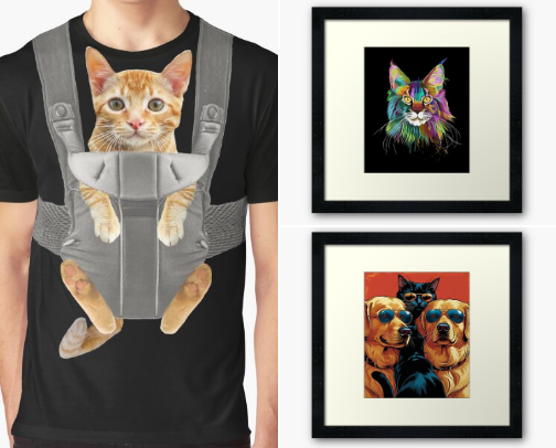 T-shirts, Wall Arts & More for Pet Lovers & Proud Pet Parents cover photo collage