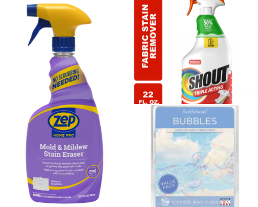 Cleaning products cover photo collage