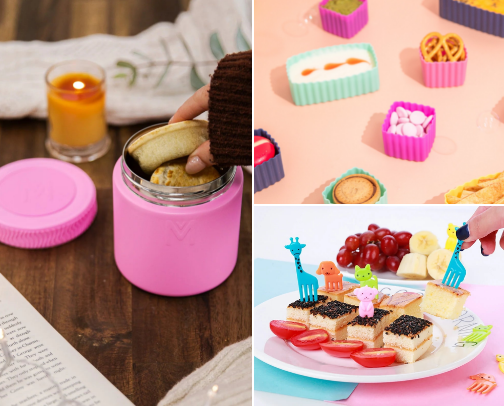 School lunch products to make your mornings easier ! cover photo collage