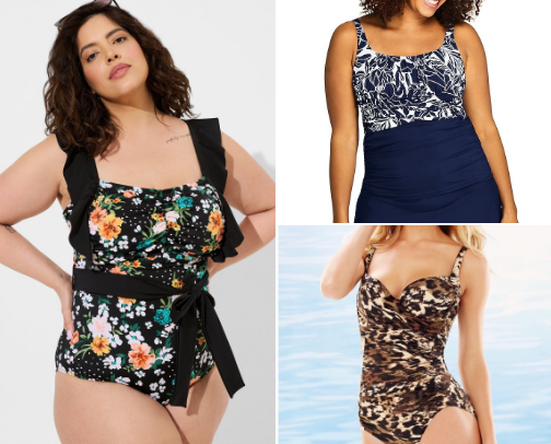Plus Size Swimsuits & Bathing Suits cover photo collage