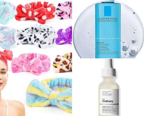 College Girl Skincare Essentials cover photo collage