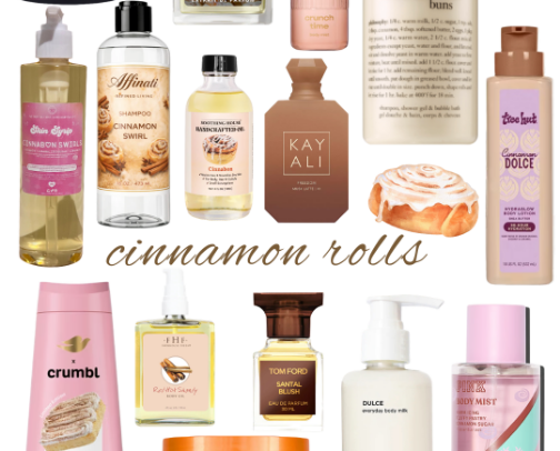 cinnamon rolls body care cover photo collage