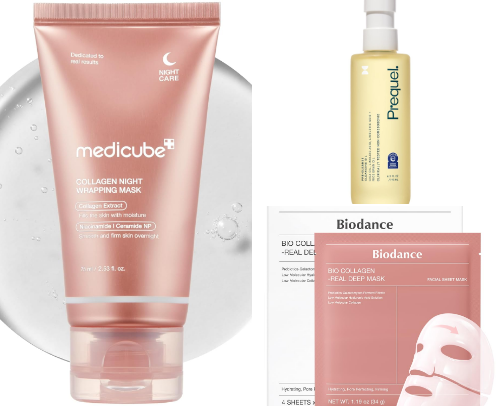 Overnight Glass Skin Skincare Routine: Peel-Off Masks, Collagen Sheet Masks & Cleansing Balms cover photo collage