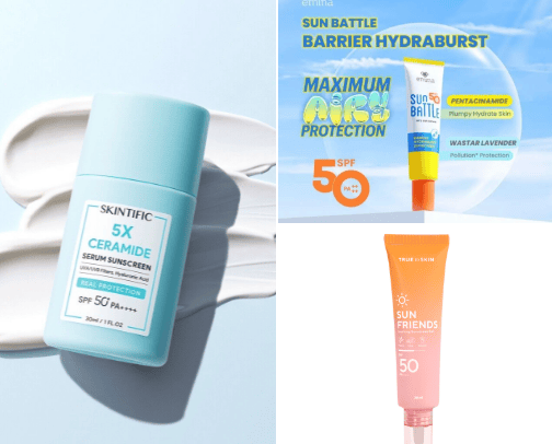 Rekomendasi sunscreen untuk kulit oily. cover photo collage