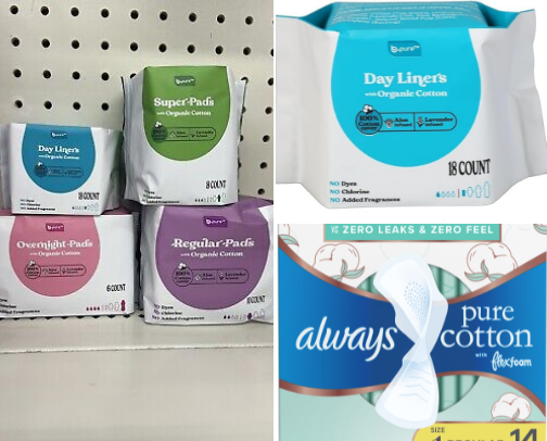 Hygiene products for us girlies cover photo collage