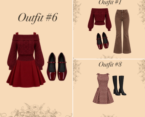 Ten Autumn Outfits I’d Style This Season - Burgundy Edition 🍁 My Recommendations for Autumn Style Using Only Seven Items! cover photo collage