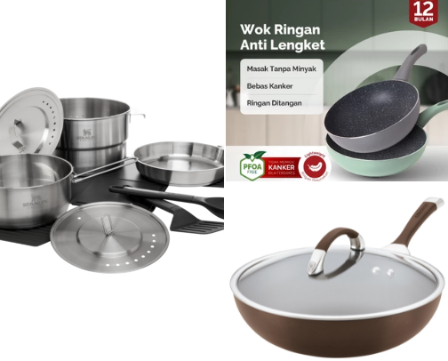 Teflon, stan cookweer & cooker cover photo collage