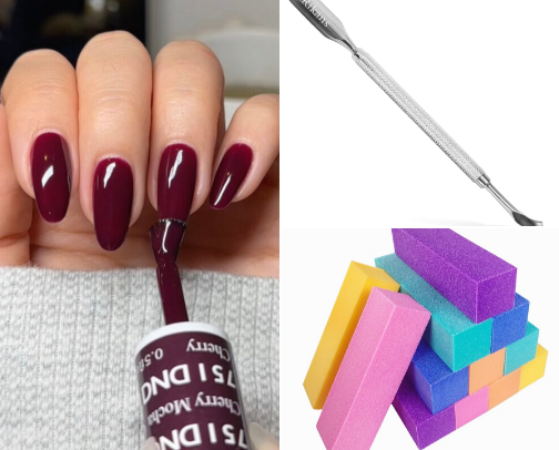 we have the nail salon at home cover photo collage