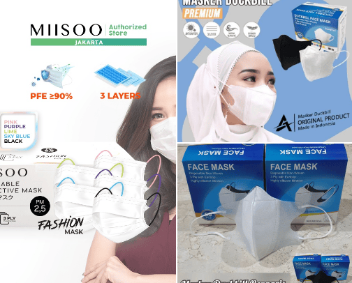 Masker face cover photo collage