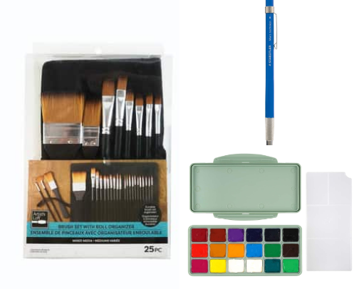 My painting essentials! cover photo collage