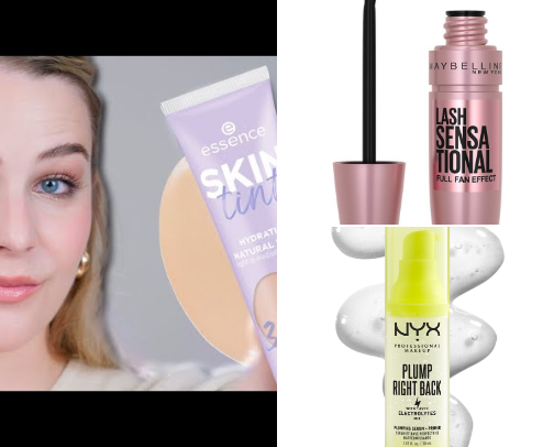 Fav drugstore makeup products 💋 cover photo collage
