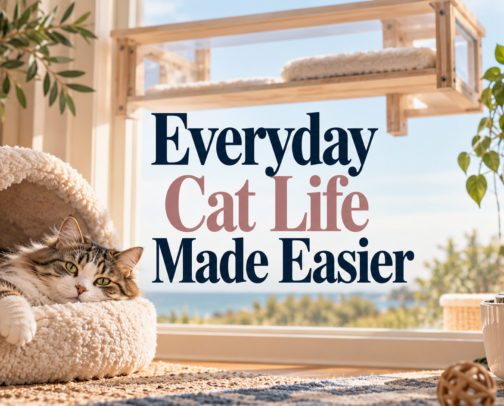 Cat Essentials I Actually Use: Litter, Feeding, Beds & Cleanup cover photo collage